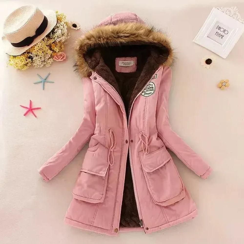 Faux Fur Hooded Pink Parka Jacket - Best Sellers - Jacket - 1