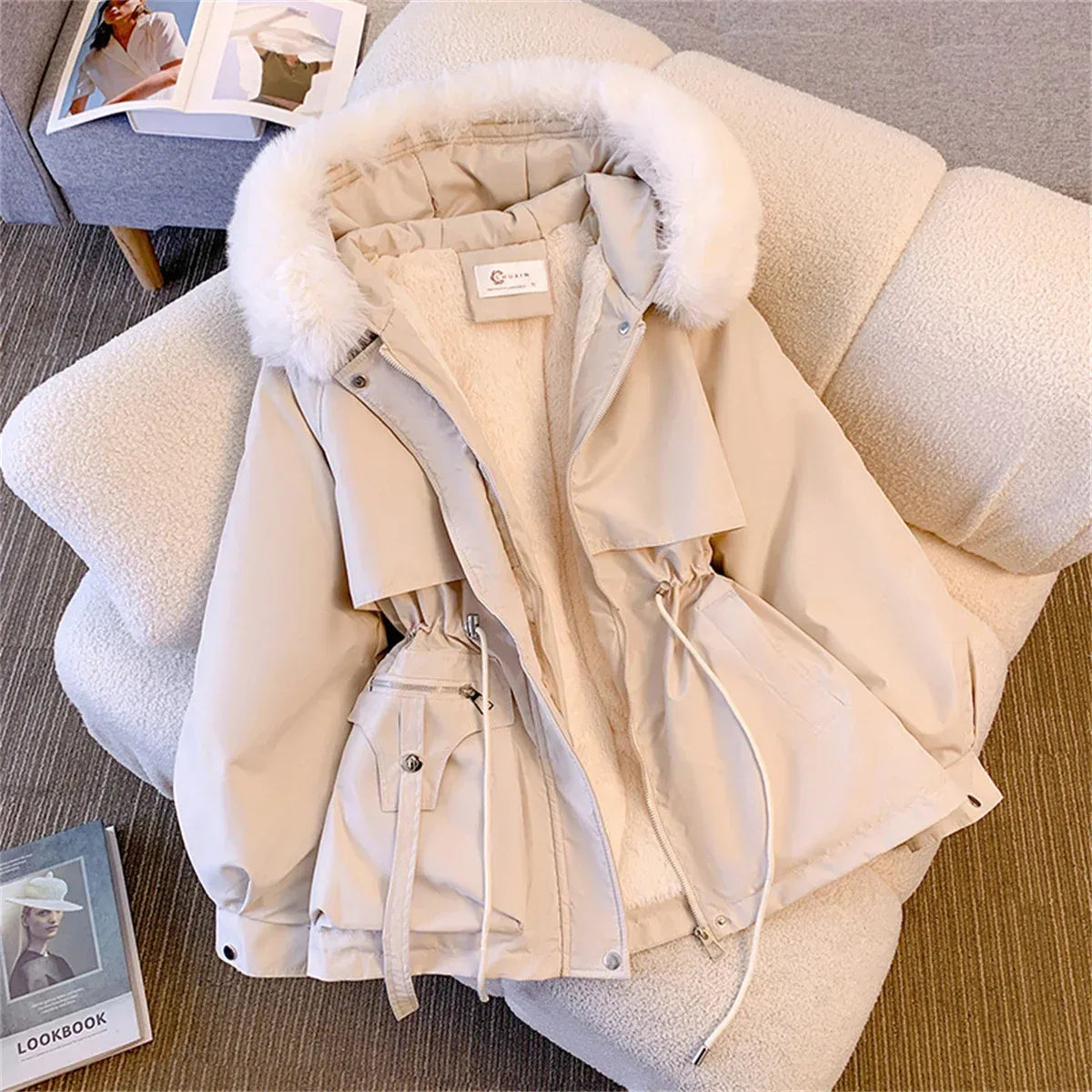 Korean Hooded Drawstring Padded Winter Parka - Best Sellers - Jacket - 5