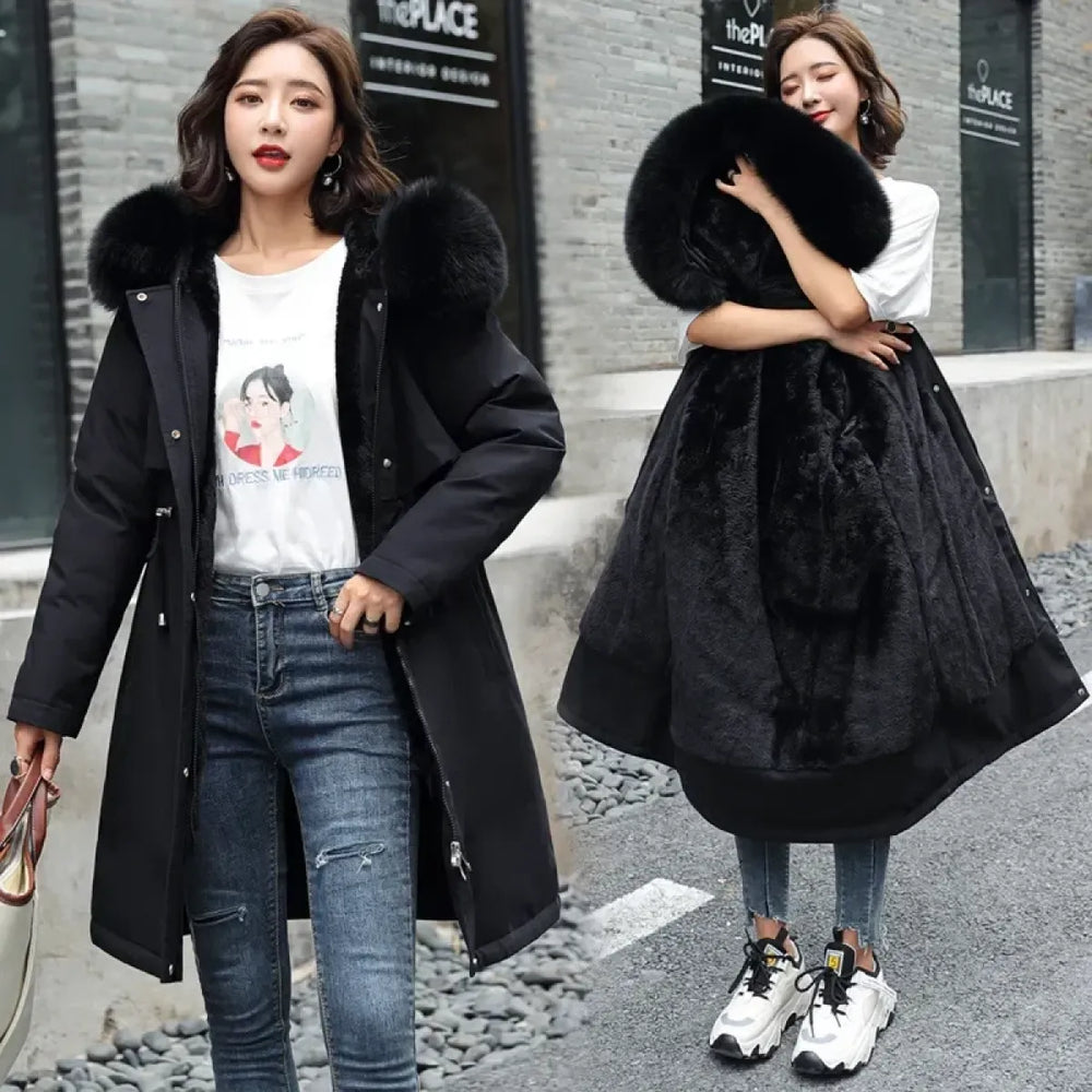 Faux Fur Lined Hooded Winter Parka Coat - Best Sellers - Coat - 1