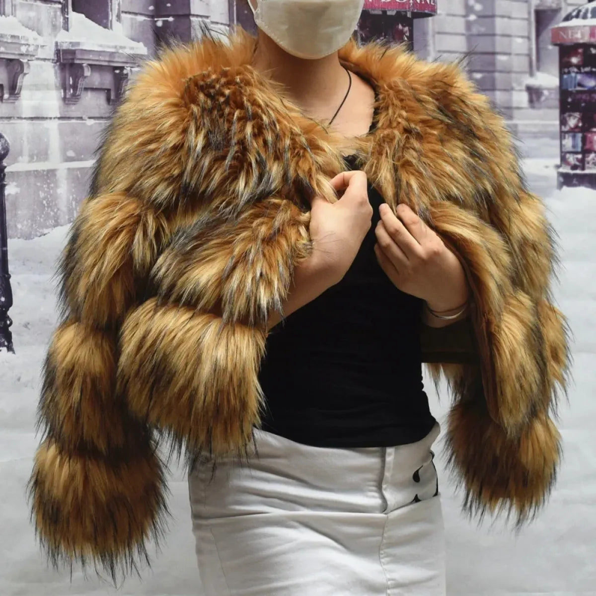 HOOOFUR Faux Raccoon Fur Winter Coat - Best Sellers - Coat - 7