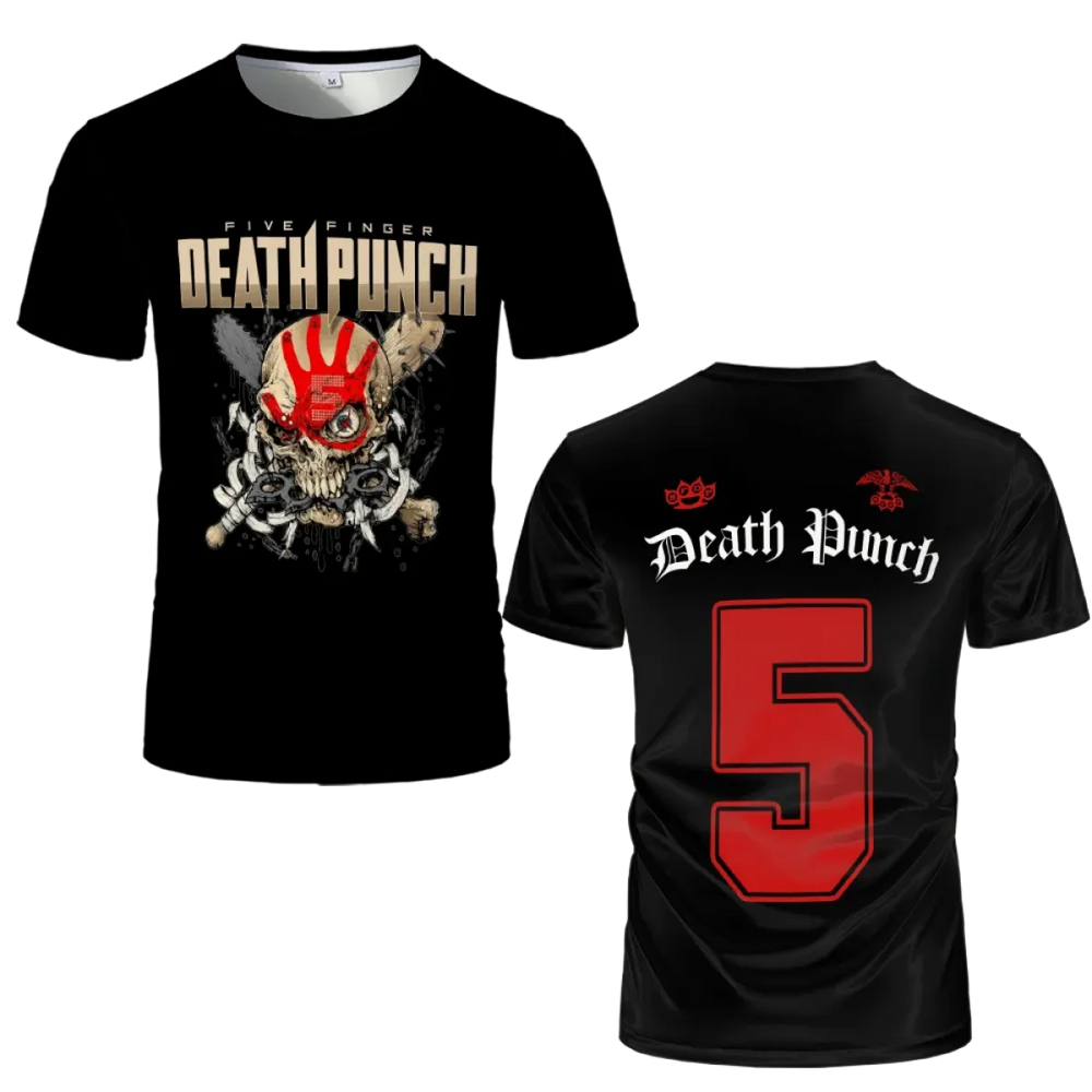 Five Finger Death Punch Skull Graphic T-Shirt - Best Sellers - T-Shirt - 1
