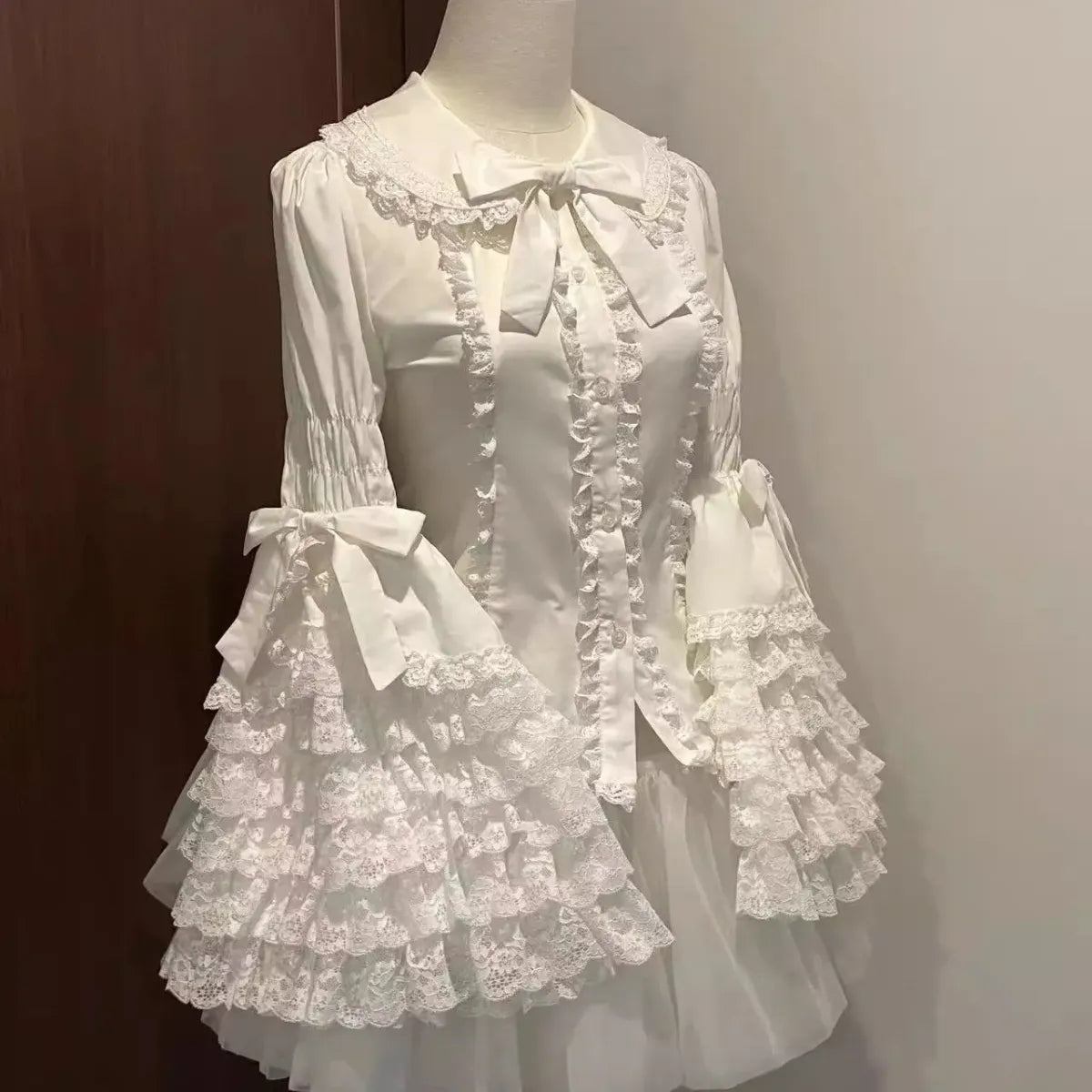 Kawaii Flare Sleeve Bow Blouse - Best Sellers - Long - Shirts & Blouses - 16