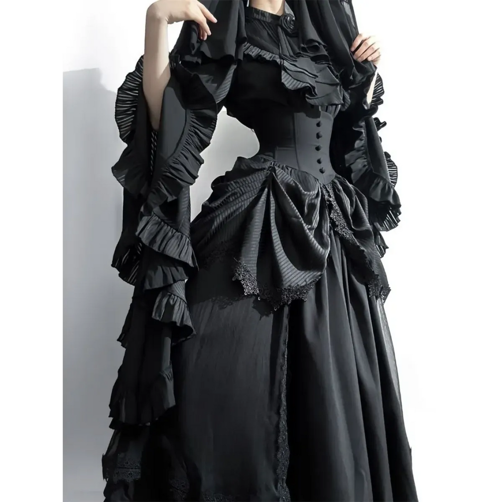 Harajuku Gothic Lolita Flare Sleeve Two-Piece Set - Best Sellers - Sets / Co-ords - 1