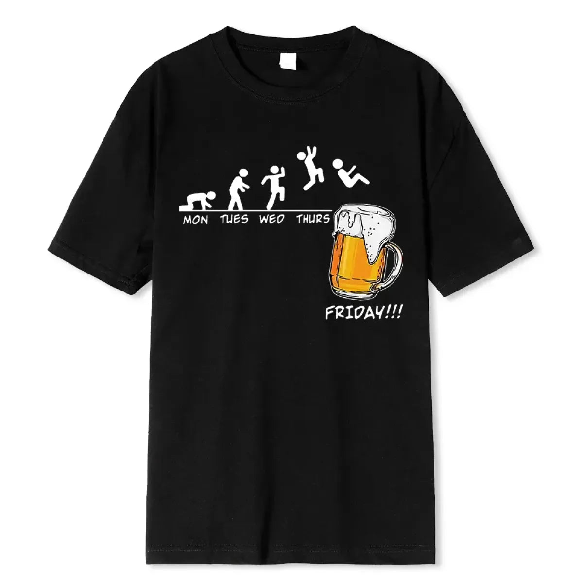 Friday Beer Print Men’s T-Shirt: Funny Hip Hop Streetwear - Best Sellers - 1