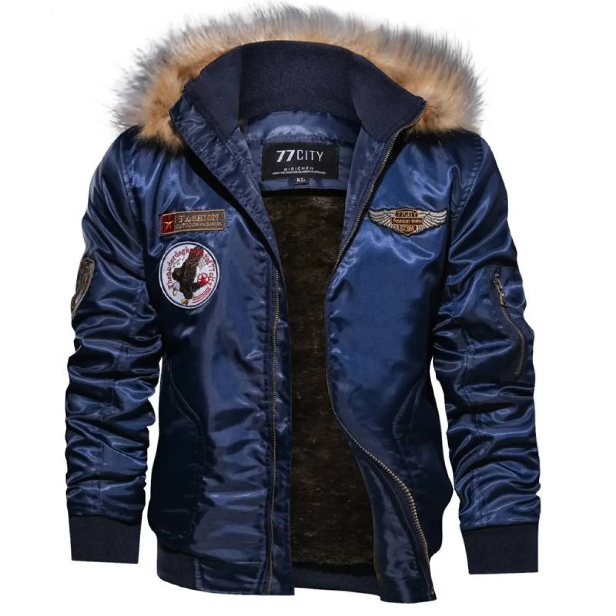Fur Collar Military Flight Jacket - Best Sellers - 1