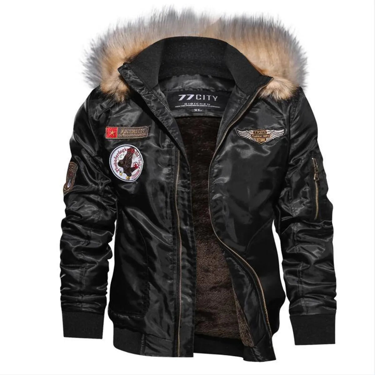 Fur Collar Military Flight Jacket - Best Sellers - 9