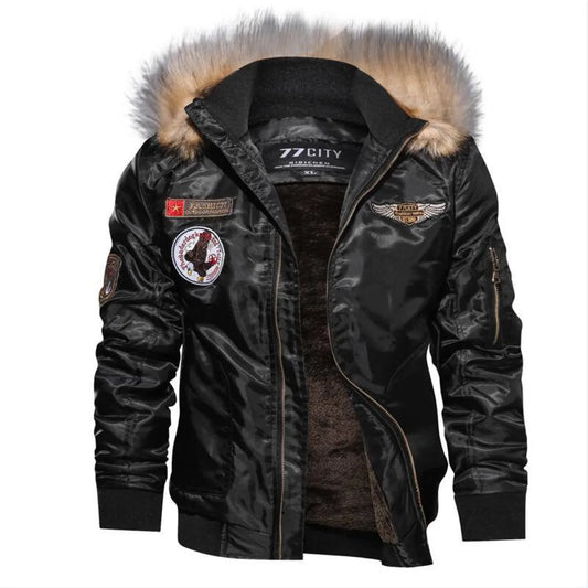Fur Collar Military Flight Jacket - Best Sellers - 9