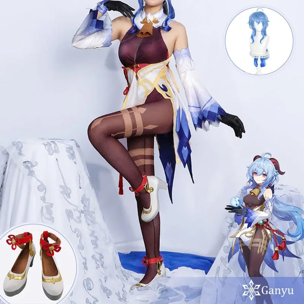 Ganyu Cosplay Costume Set with Wig & Shoes - Accessories - Cosplay - 1