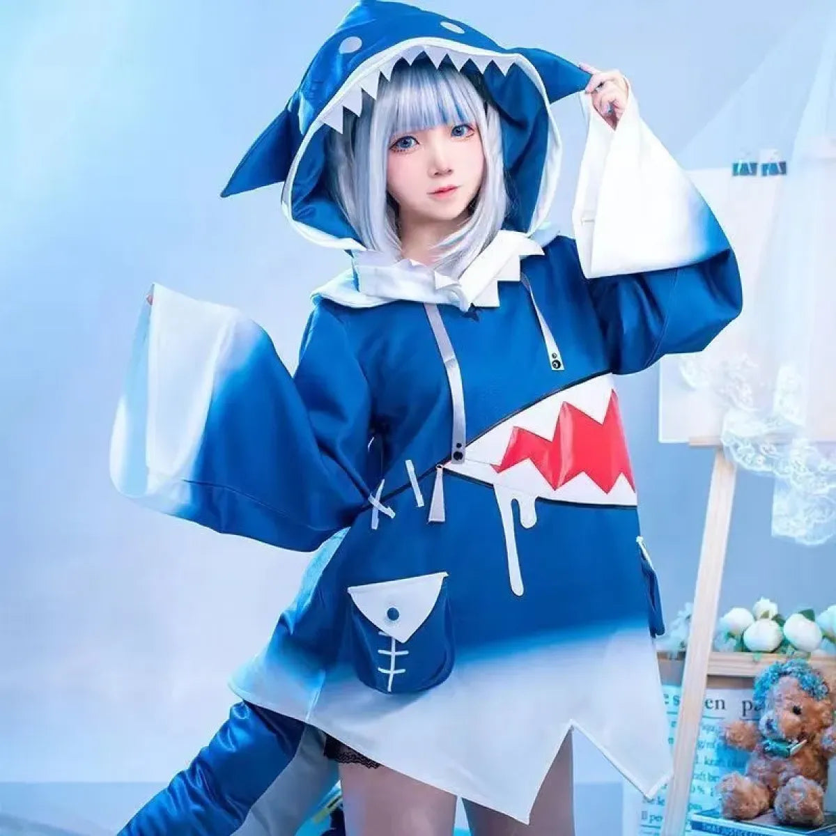 Hololive Gawr Gura Shark Cosplay - Complete Set with Tail - Best Sellers - 1