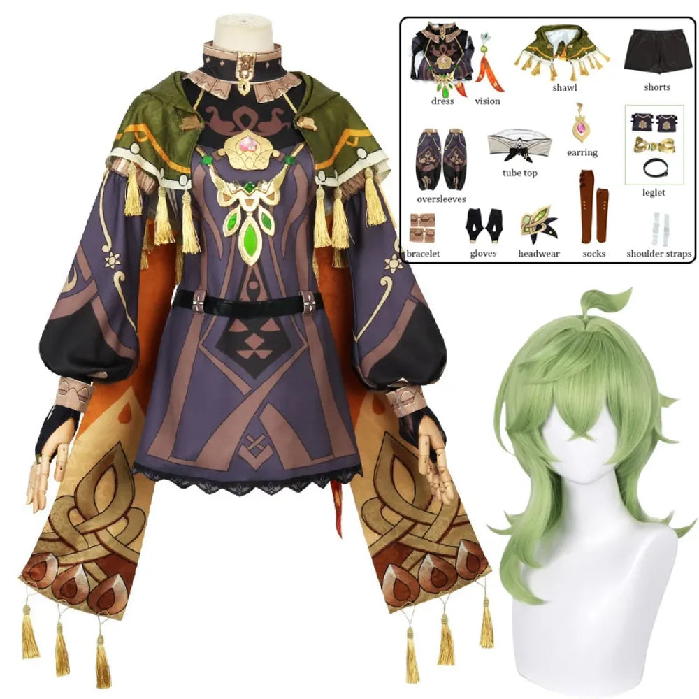 Collei Genshin Impact Cosplay Costume Set with Wig - Best Sellers - Cosplay - 1