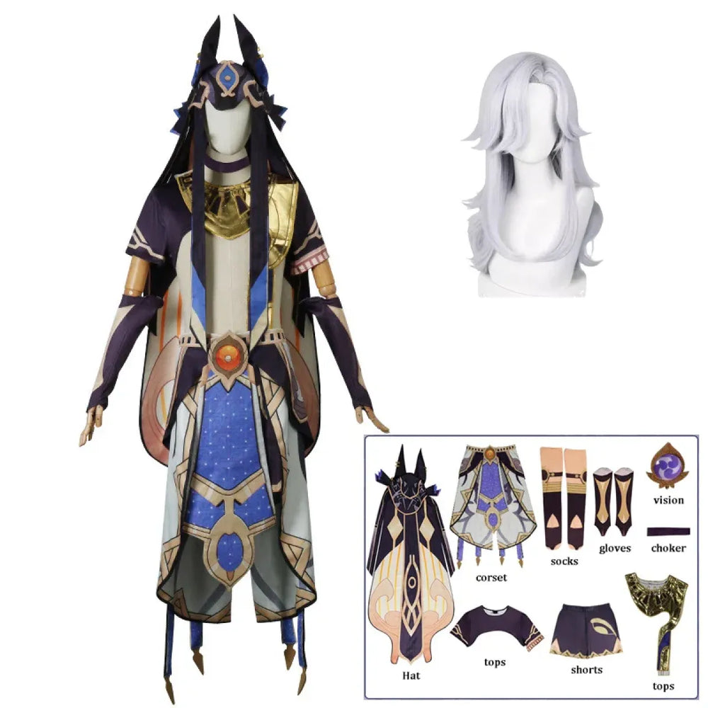 Cyno Genshin Impact Cosplay Costume Set with Wig - Best Sellers - Cosplay - 1