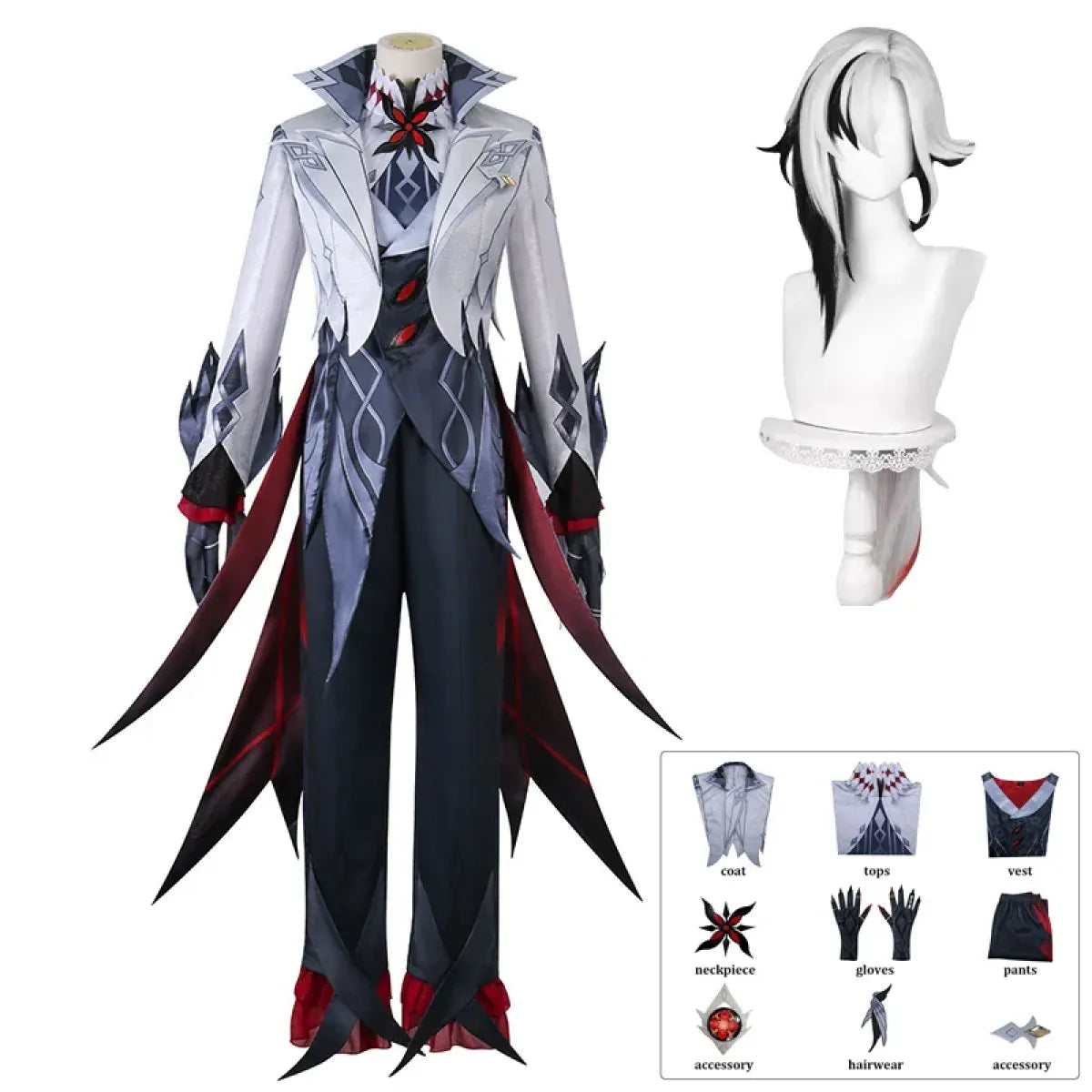 Arlecchino Genshin Impact Cosplay Costume Set - Anime - Cosplay - 1