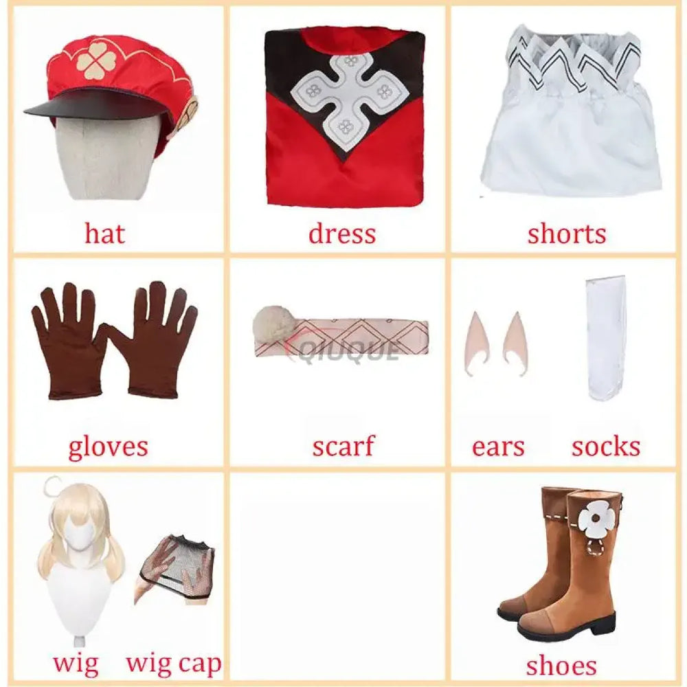 Genshin Impact Klee Cosplay Set with Wig & Boots - Best Sellers - Cosplay - 1