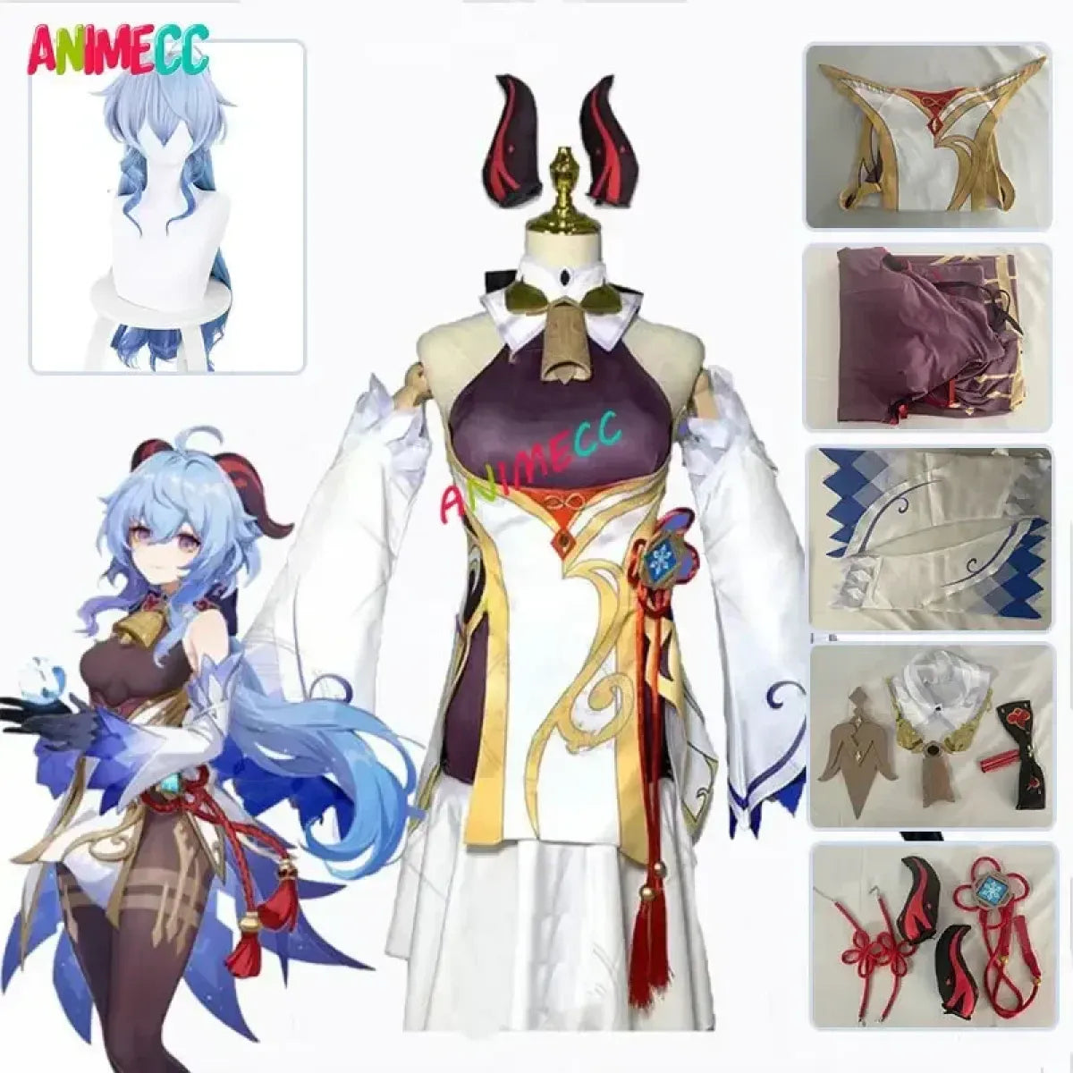 Genshin Impact Ganyu Cosplay Costume - Anime - 1