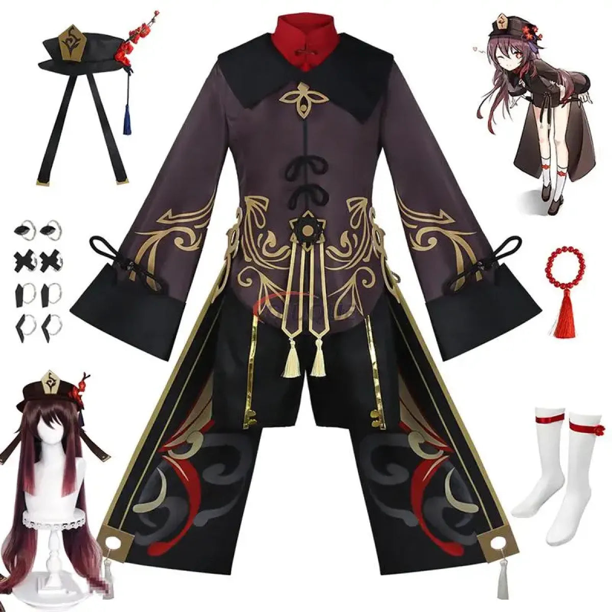 Hu Tao Genshin Impact Cosplay Costume Set - Best Sellers - Cosplay - 1