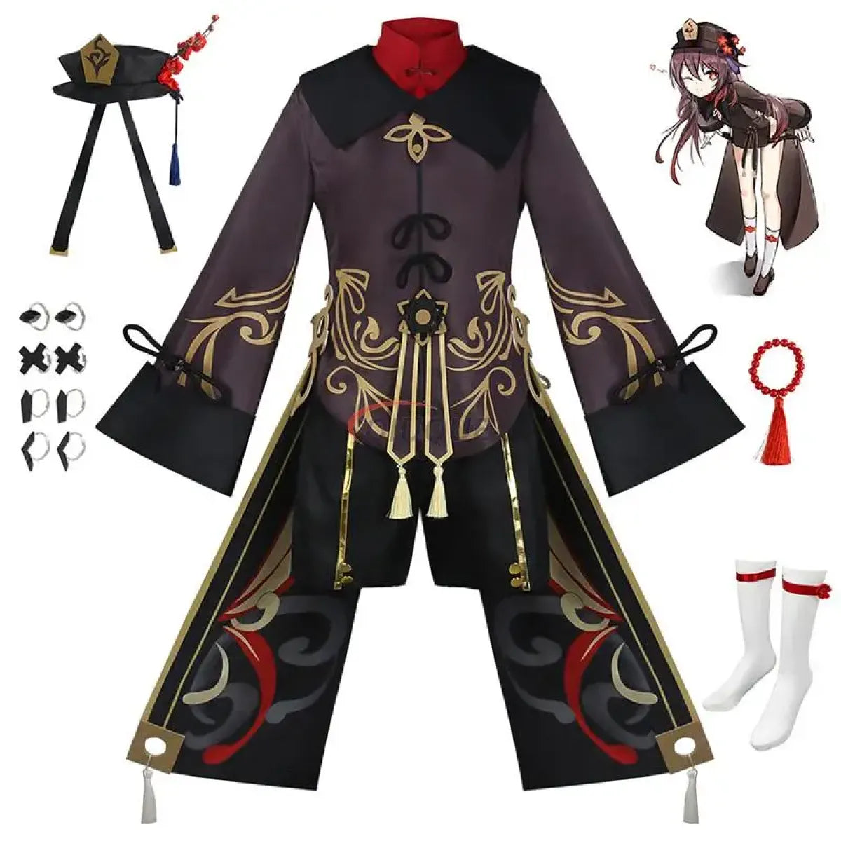 Hu Tao Genshin Impact Cosplay Costume Set - Best Sellers - Cosplay - 5