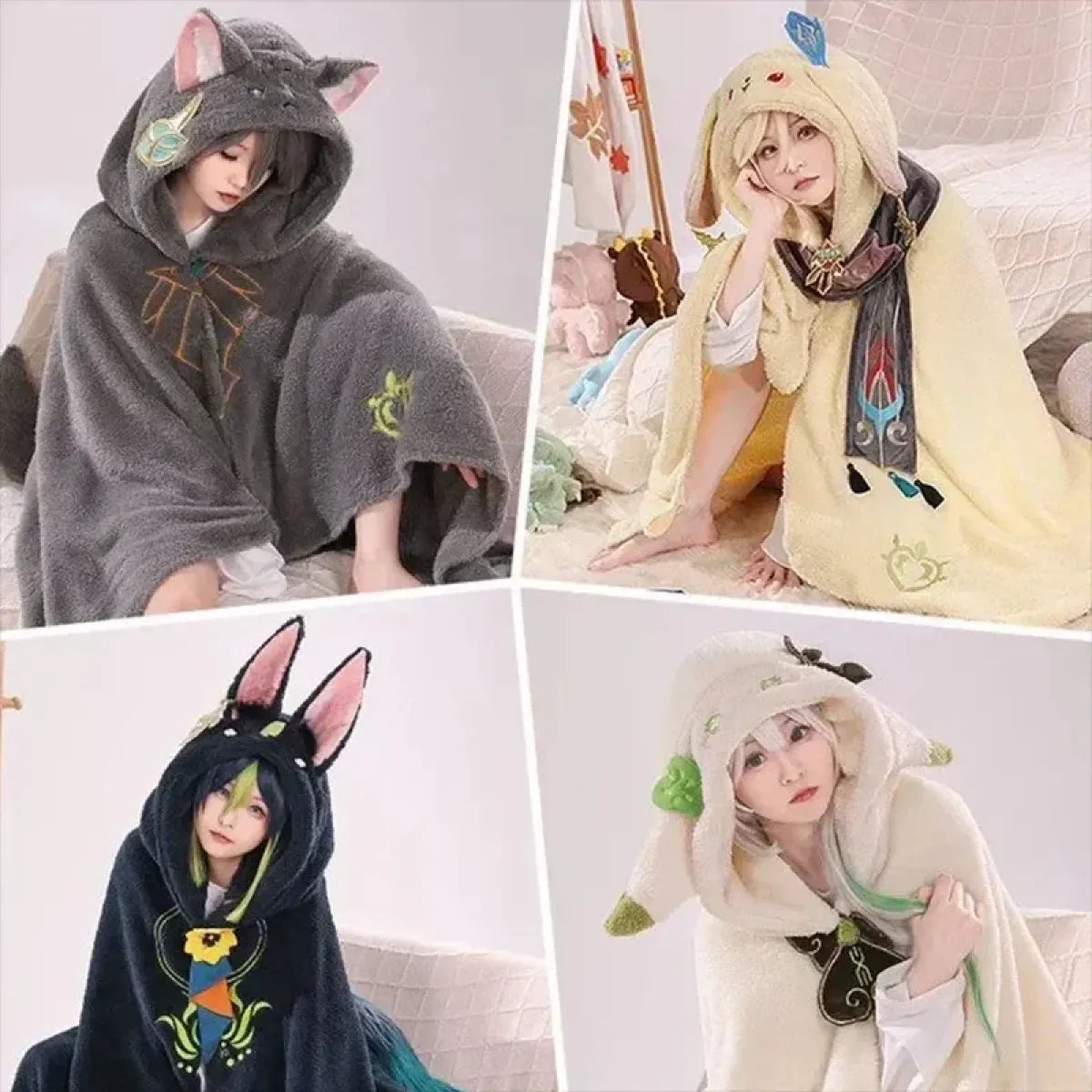 Genshin Impact Venti Blanket Cloak - Kaeya Zhongli Hooded Cape - Best Sellers - 1