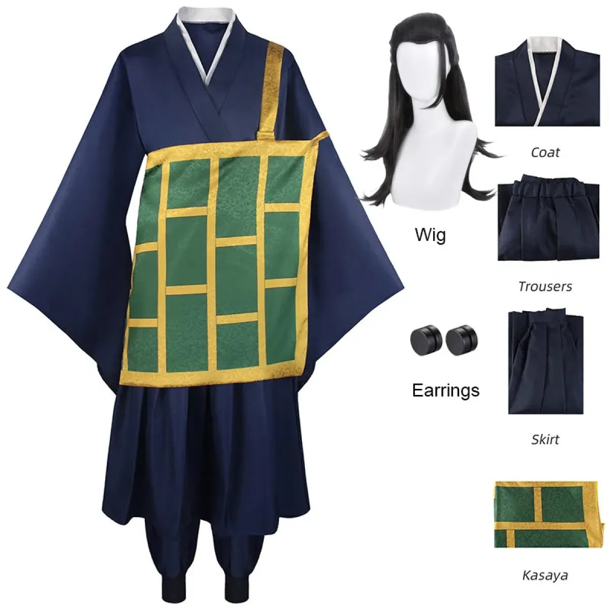 Geto Suguru Cosplay Kimono Set with Wig & Earrings - Best Sellers - Cosplay - 7
