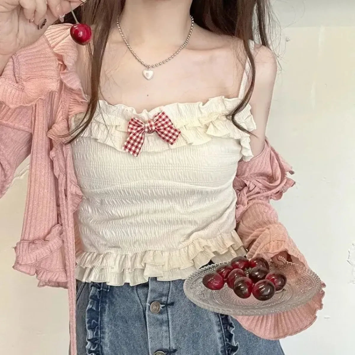 Ruffle Candy Bow Lolita Tank Top - Best Sellers - Tank Top / Cami - 1
