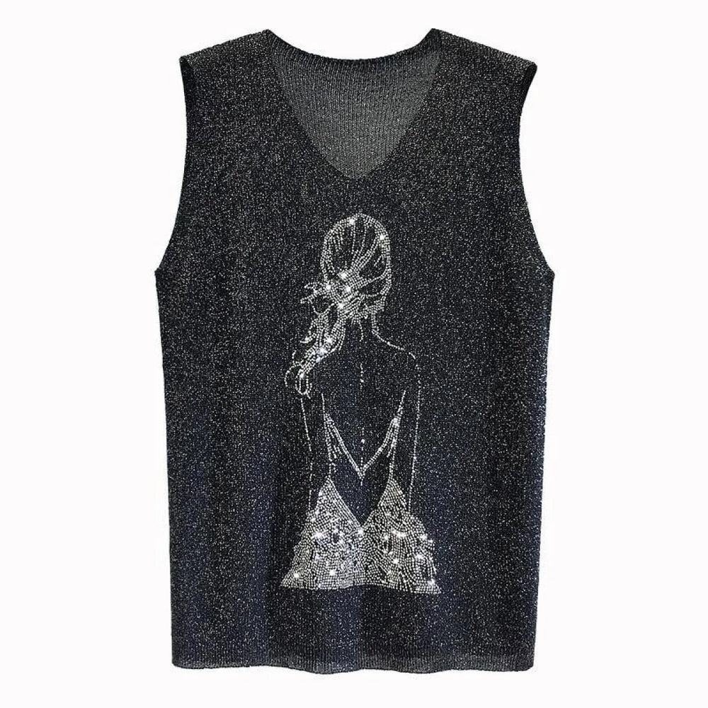Glitter Print Tank Top - Best Sellers - 1
