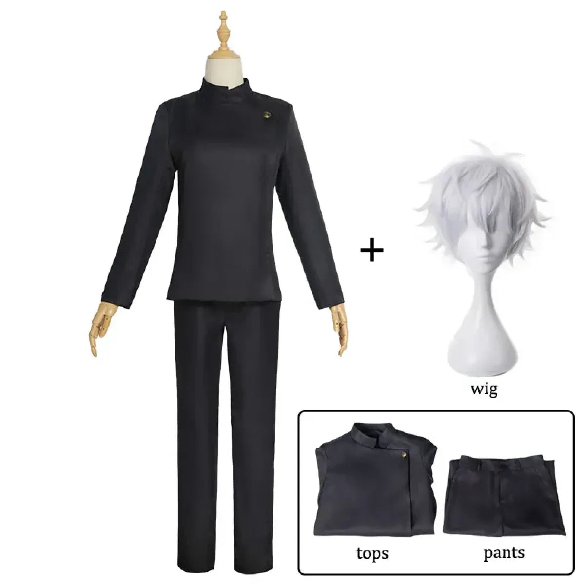 Gojo Satoru Cosplay Uniform Set with Wig & Glasses - Anime - Cosplay - 4
