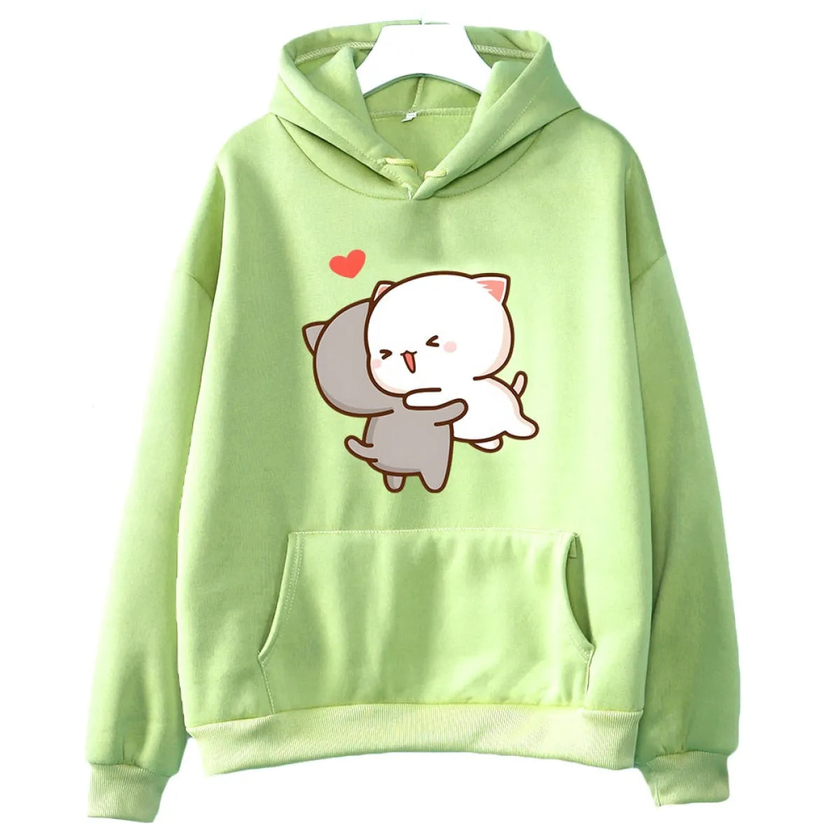 Peach & Goma Mochi Cat Love Hoodie - Anime - 1