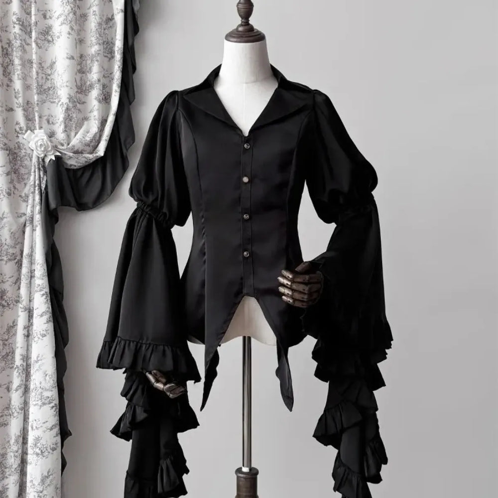 Gothic Lolita Flare Sleeve Victorian Blouse - Best Sellers - Blouse - 1