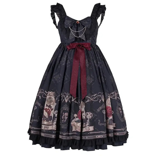 Gothic Lolita Print Dress - All Dresses - Dress - 16