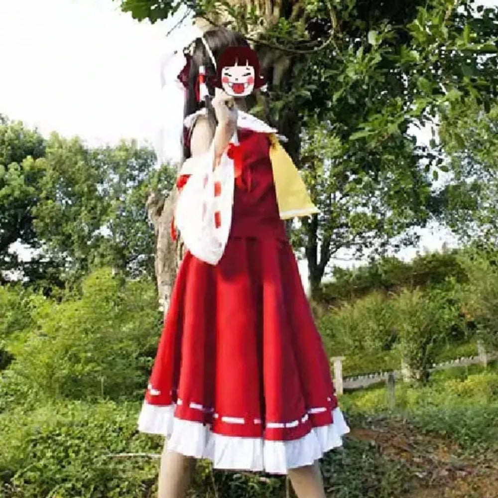 Hakurei Reimu Touhou Cosplay Costume Set with Wig - Best Sellers - Cosplay - 1