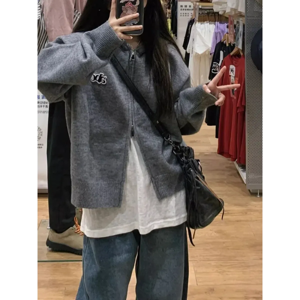 Harajuku Knit Zip Cardigan - Best Sellers - Cardigans - 1