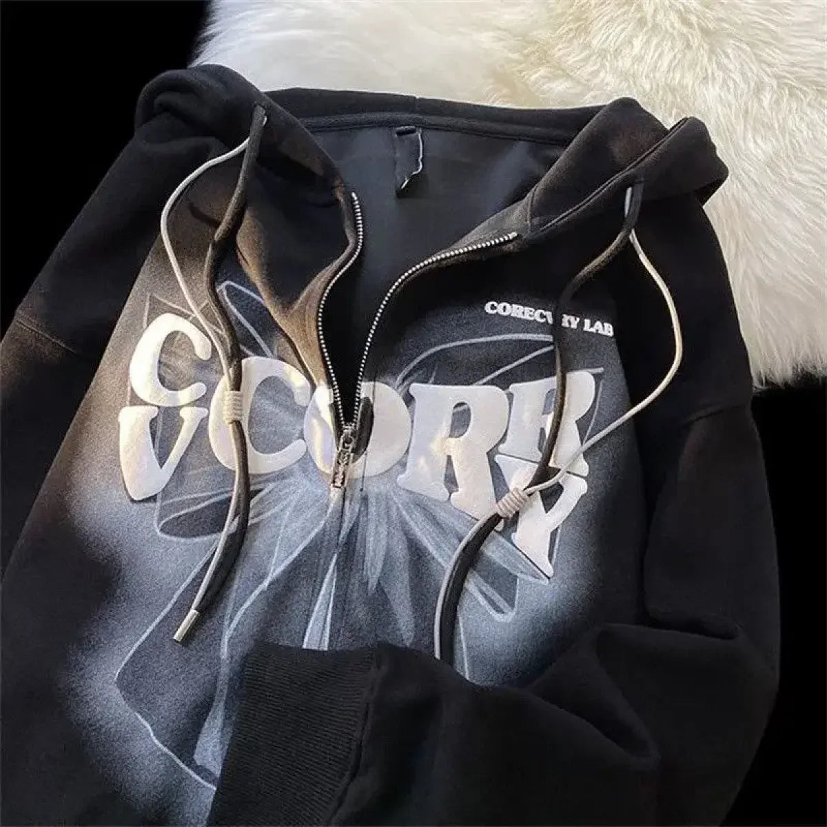 Harajuku Oversized Zip Up Hoodie - Best Sellers - Hoodies - 7