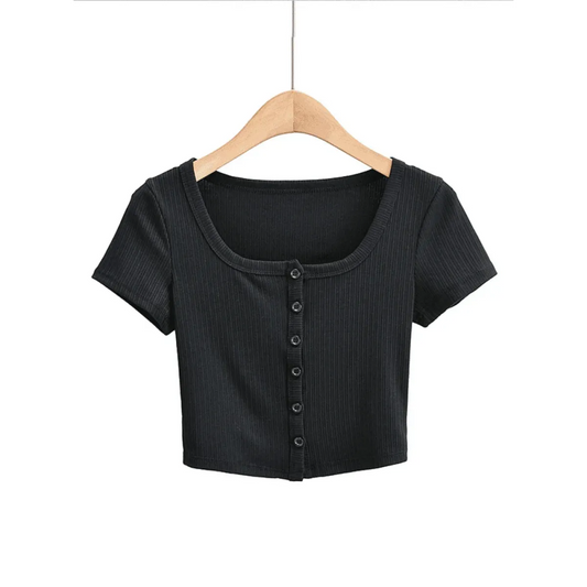 Harajuku Ribbed Crop Top - Best Sellers - Tops - 7