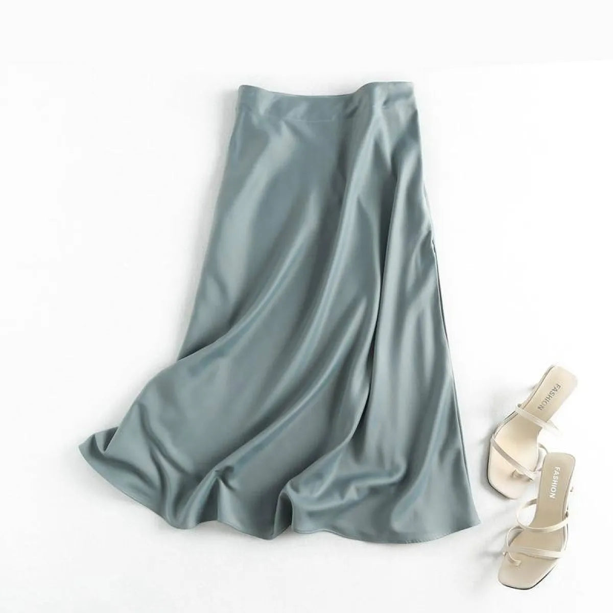 High-rise A-line Satin Skirt - Best Sellers - 1