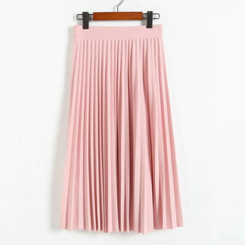 High Waist Pleated Length Elastic Skirt - Best Sellers - 1