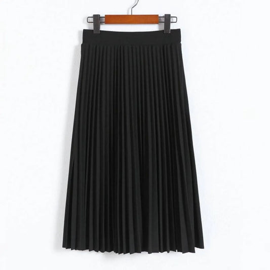 High Waist Pleated Length Elastic Skirt - Best Sellers - 17