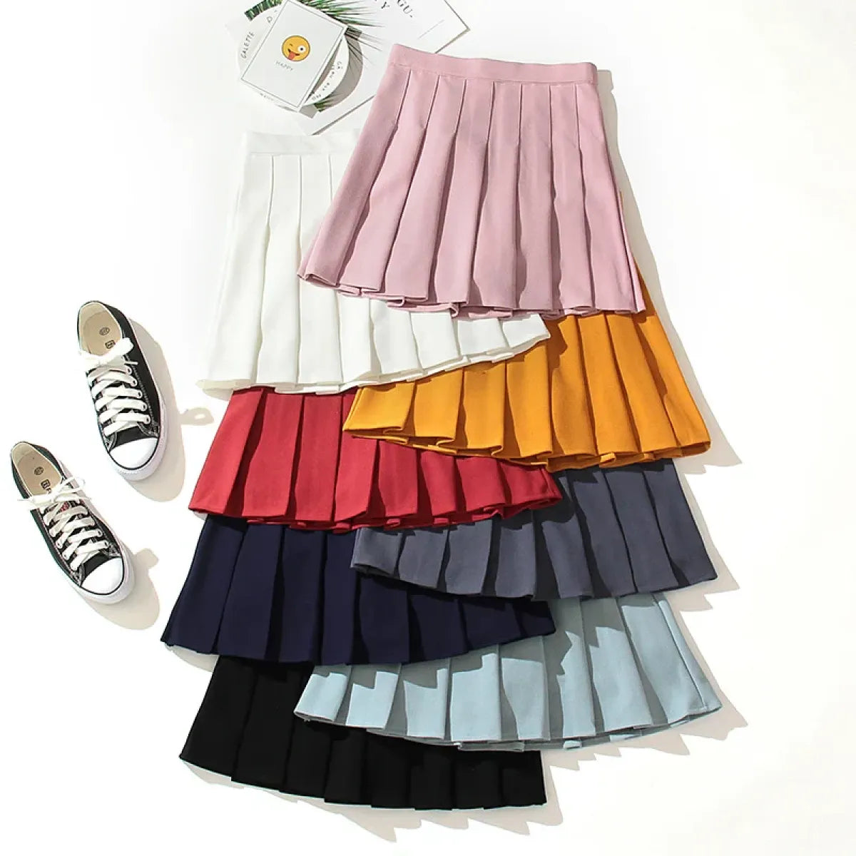 High Waist Pleated Skirt – Kawaii Harajuku Lolita Sailor Style - Best Sellers - Skirts - 1