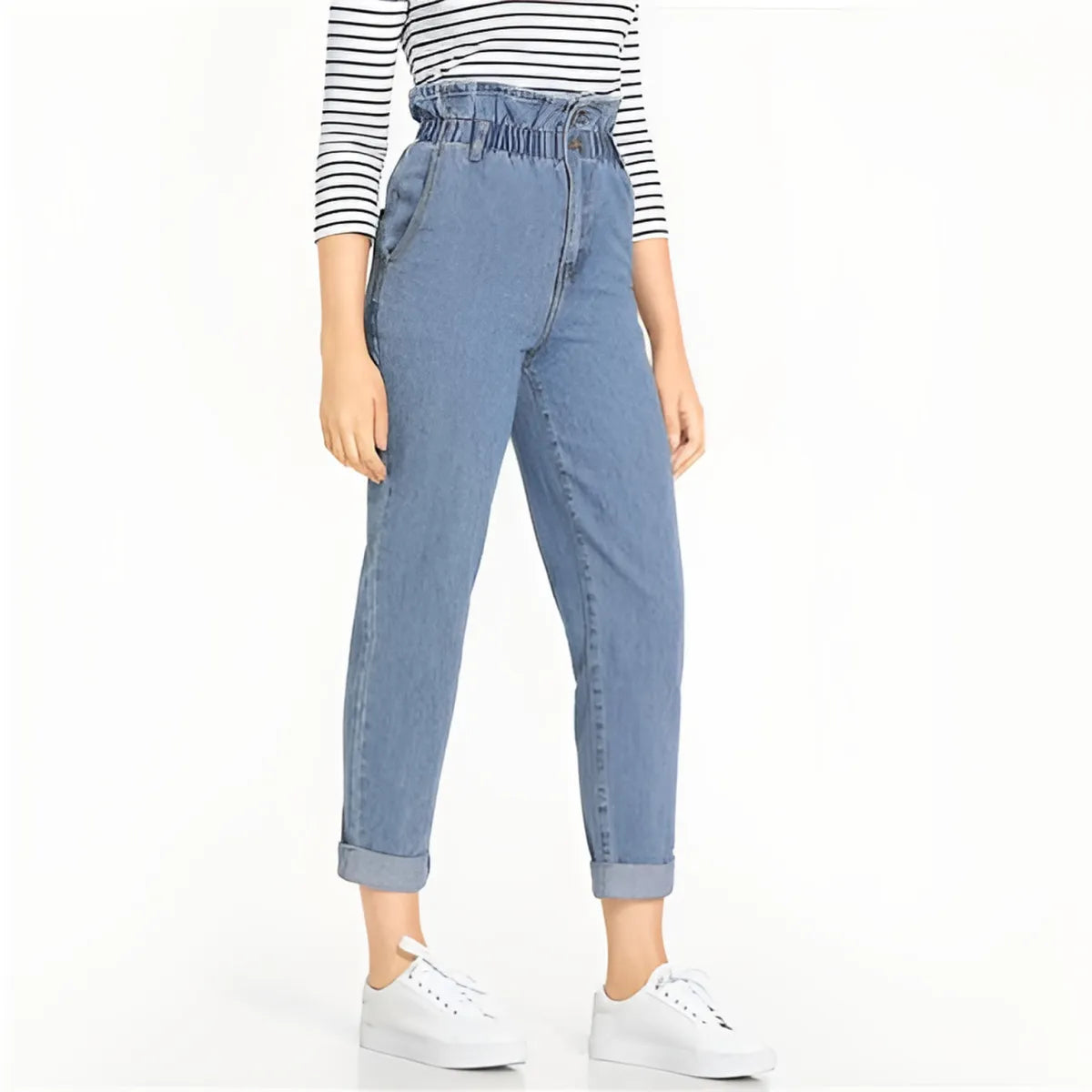Women’s High Waist Rolled Jeans - Best Sellers - 9
