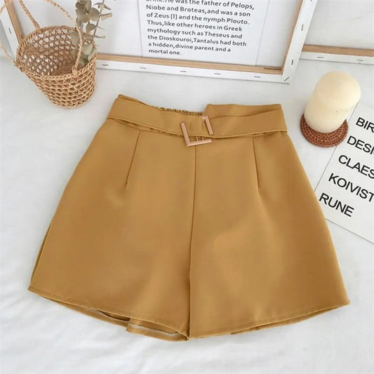 Solid High Waist Shorts - Best Sellers - 17
