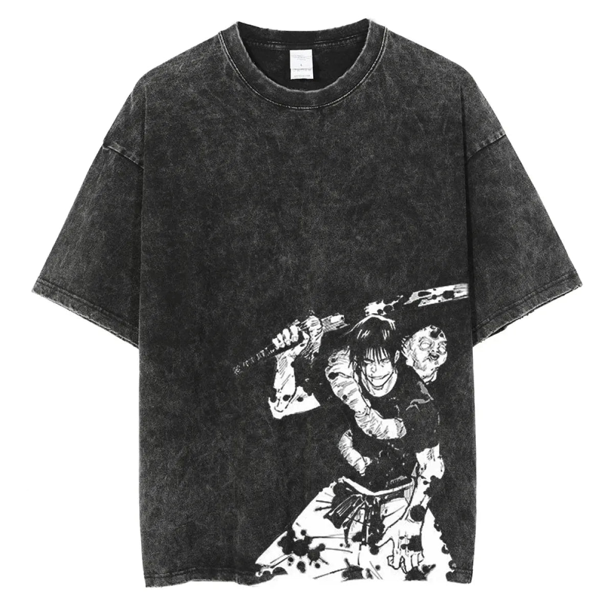 Hip Hop Streetwear Vintage T-shirt - Japanese Anime Graphic Print - Anime - 1