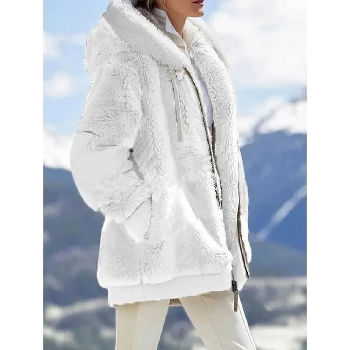 Plush Zip-Up Hooded Fleece Jacket - Best Sellers - Jacket - 1