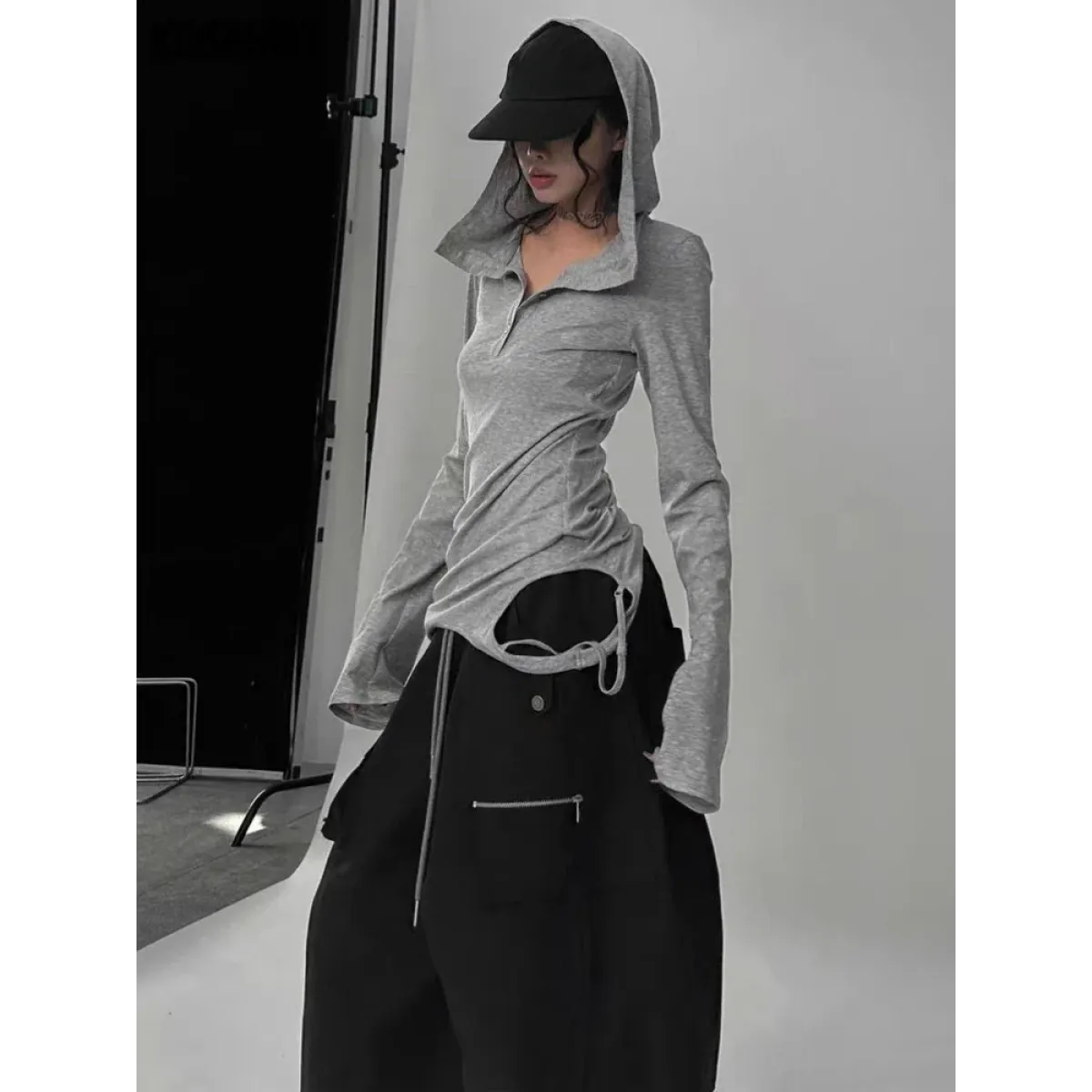 Harajuku Punk Style Hooded Shirt - Best Sellers - Women Hoodies - 1