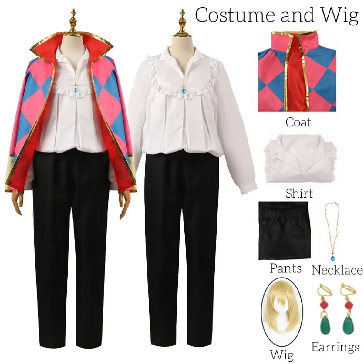 Howl Cosplay Costume – Howl’s Moving Castle Outfit with Wig & Accessories - 🎃 Spooky Season 🎃 - Cosplay - 3