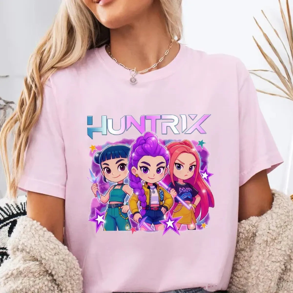 Huntrix Anime Girl Graphic T-Shirt - Anime - T-Shirt - 1