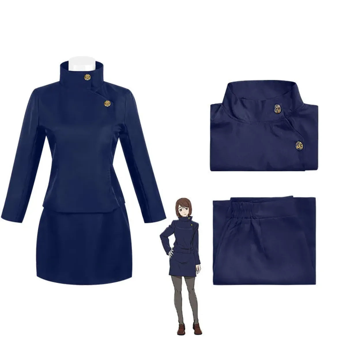 Ieiri Shoko Cosplay Uniform Set with Wig - Accessories - Cosplay - 1