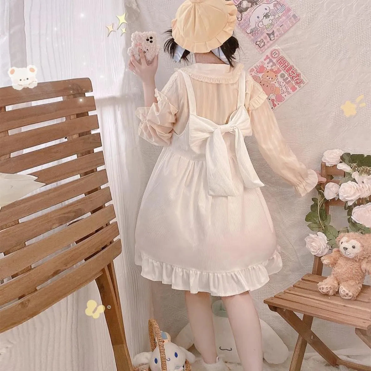 Lolita Dress With Puppy Bowknot - All Dresses - 1