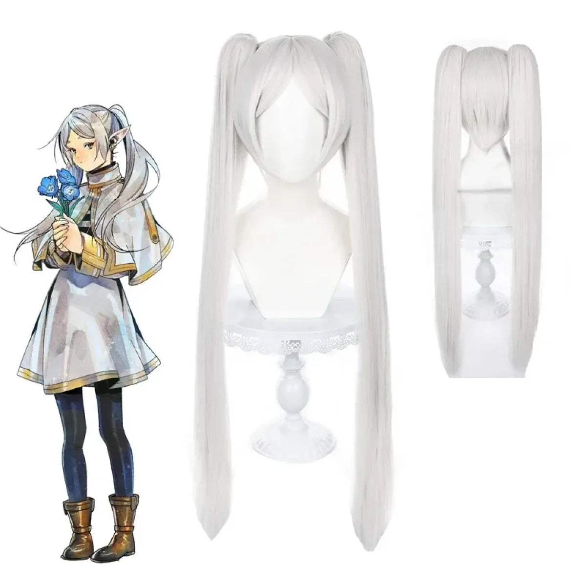 Frieren: Beyond Journey’s End Cosplay Costume – Dress with Wig & Accessories - All Dresses - Cosplay - 10