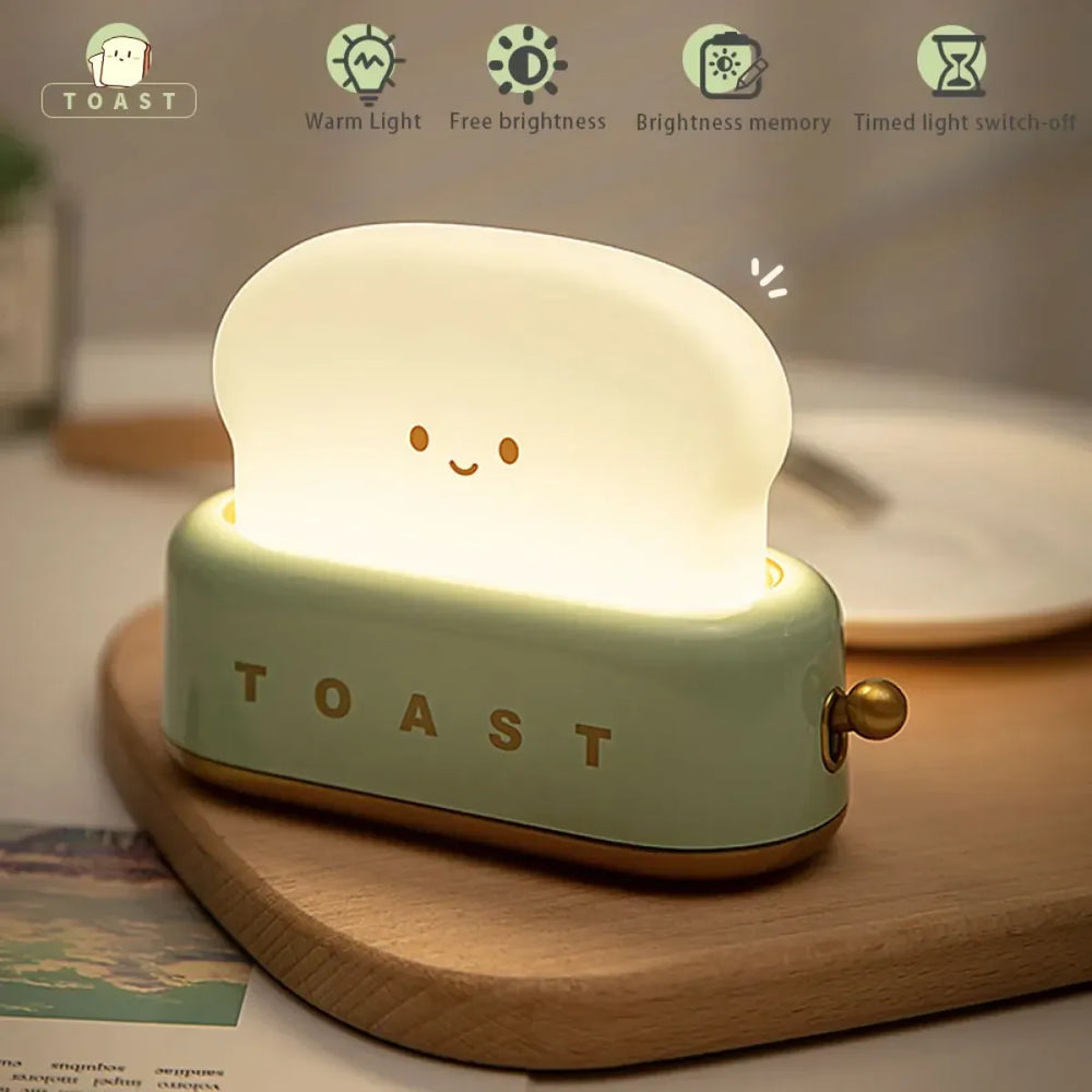 Toast LED Night Light – Kawaii Bread Lamp with Timer & Adjustable Brightness - Best Sellers - Lighting - 1