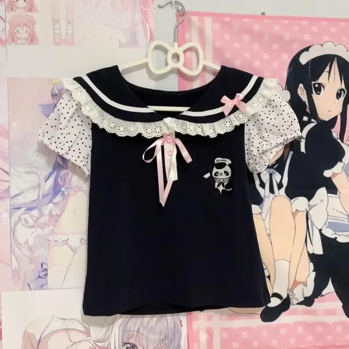 Y2K Lace T-shirt - Kawaii Cartoon Embroidery Graphic Tee - Best Sellers - 6