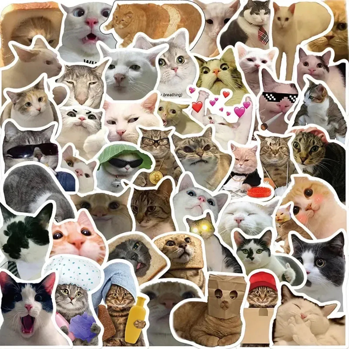 Kawaii Cat Mood Stickers - Aesthetic Decor for DIY & More - Best Sellers - 1