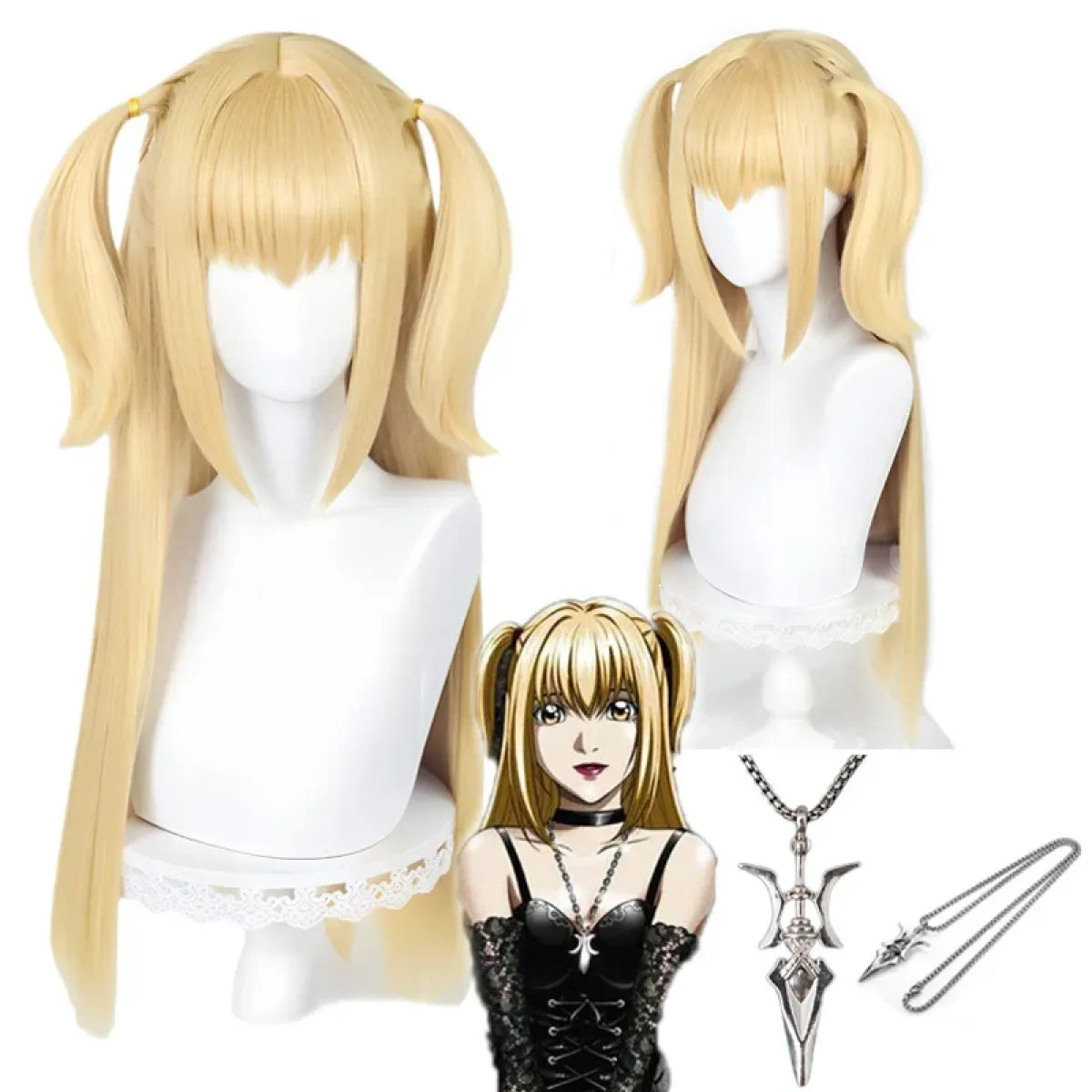 Misa Amane Cosplay Wig – Death Note Blonde Twin Tails with Wig Cap Set - Best Sellers - Cosplay - 1